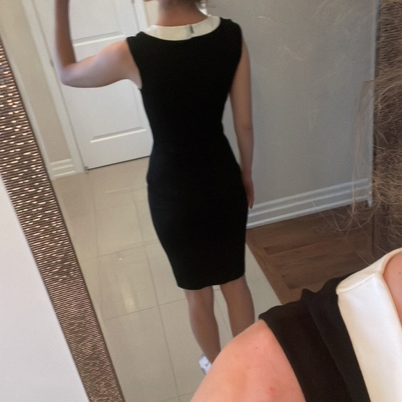 Women’s Black & White Business Work Office Dress-Stretchy Form Fitting - Picture 2 of 3